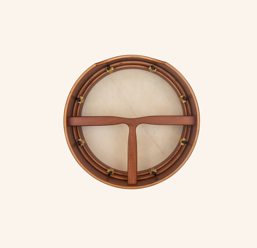Muzikkon 16”x5" (40.5x12.5 Cm) Premium Celtic Irish Bodhran With Easy Tune System Deep Rim T- Bar & Taped Finish