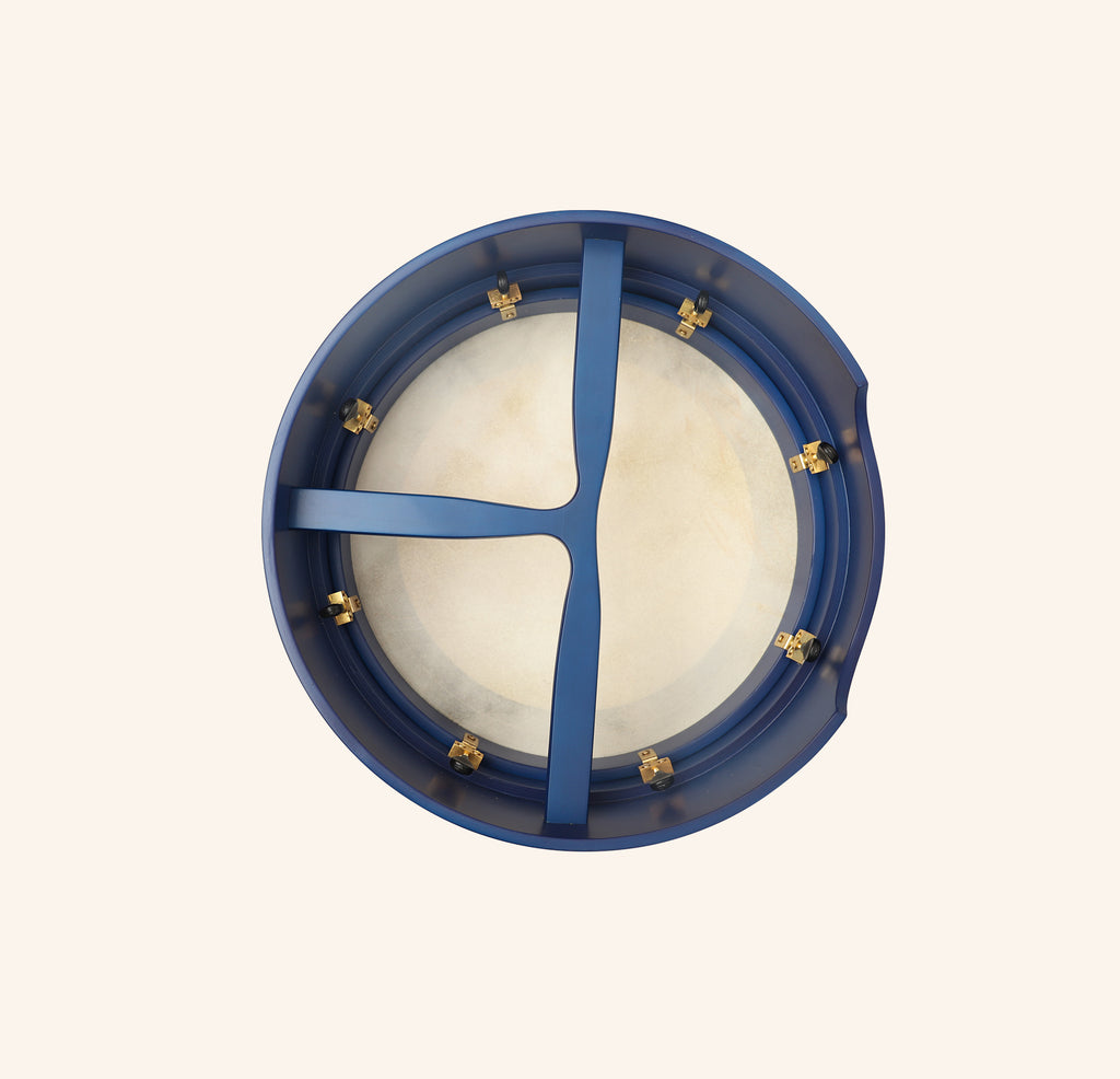 Muzikkon 14”x5" (35.5x12.5 cm) Premium Celtic Irish Bodhran With Easy Tune System Deep Rim T- Bar & Taped Finish