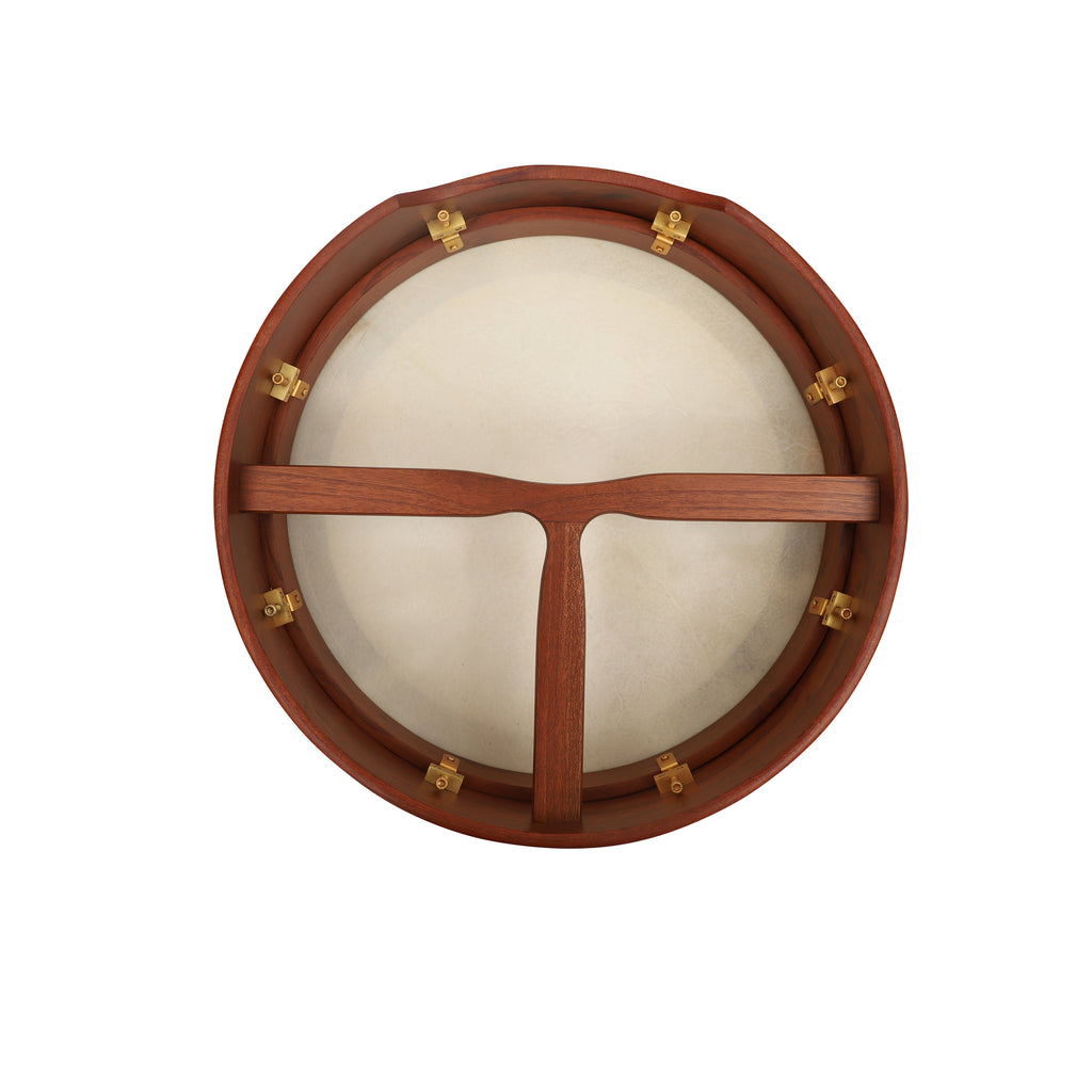 Muzikkon 16"X4" Heartland Tunable Irish Bodhran with T-BAR & Taped Finish Deep Tune
