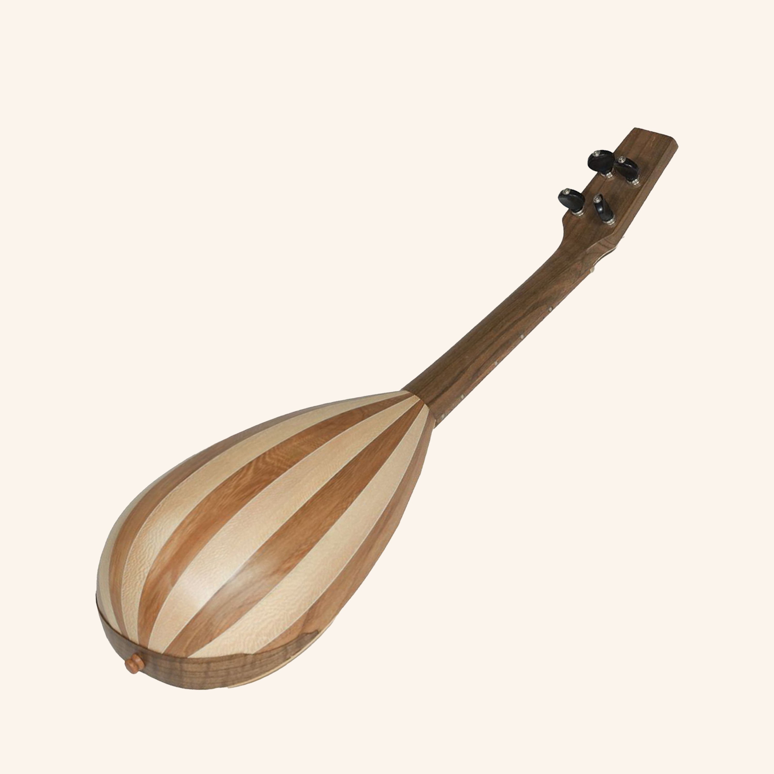 HEARTLAND BAROQUE UKULELE, 4 STRING SOPRANO VARIEGATED WALNUT AND LACEWOOD LEFT  HANDED