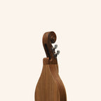Mountain Dulcimer 4 String  Knotwork Scroll Walnut with Nickel Finish Hardware