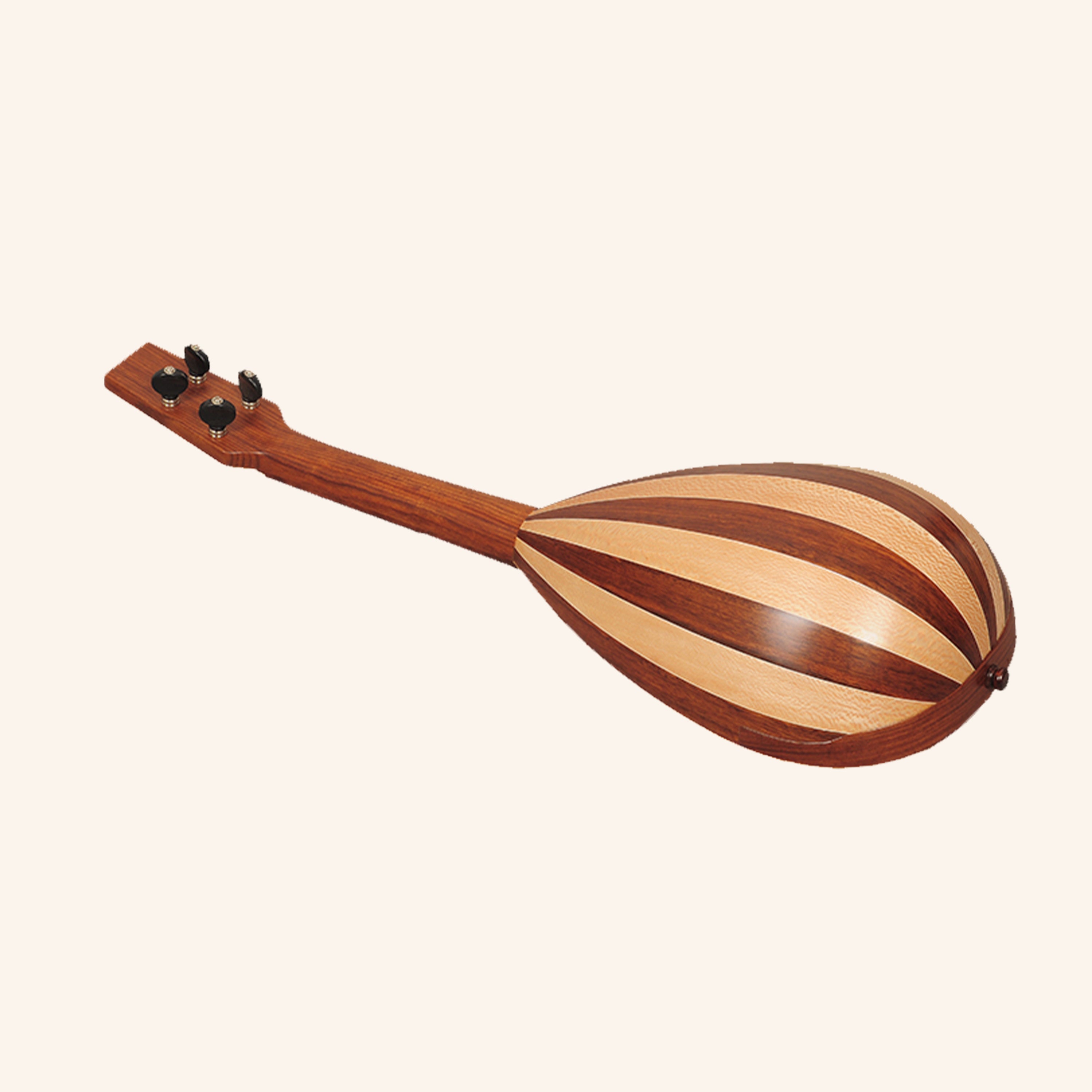 Heartland Baroque Ukulele, 4 String Baritone Variegated Rosewood And Lacewood