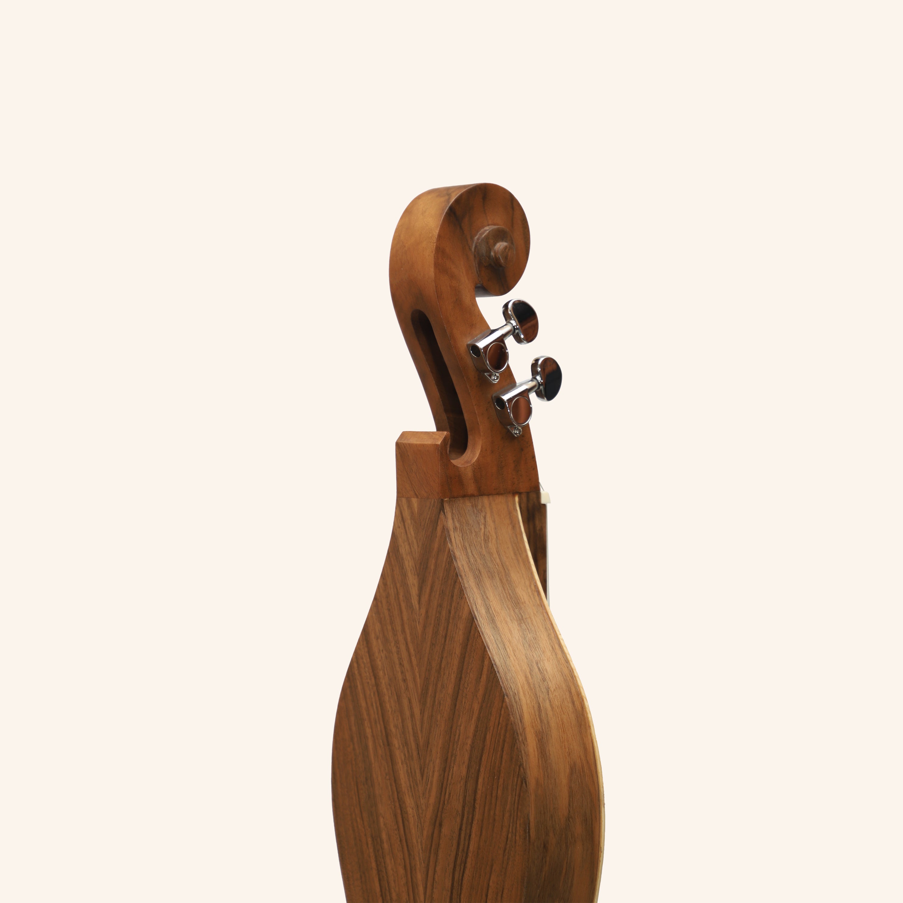 Mountain Dulcimer 4 String  F-Hole Walnut with Nickel Finish Hardware