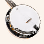 Heartland 5 String Deluxe Irish Banjo 24 Bracket with Closed Solid Back Maple Finish