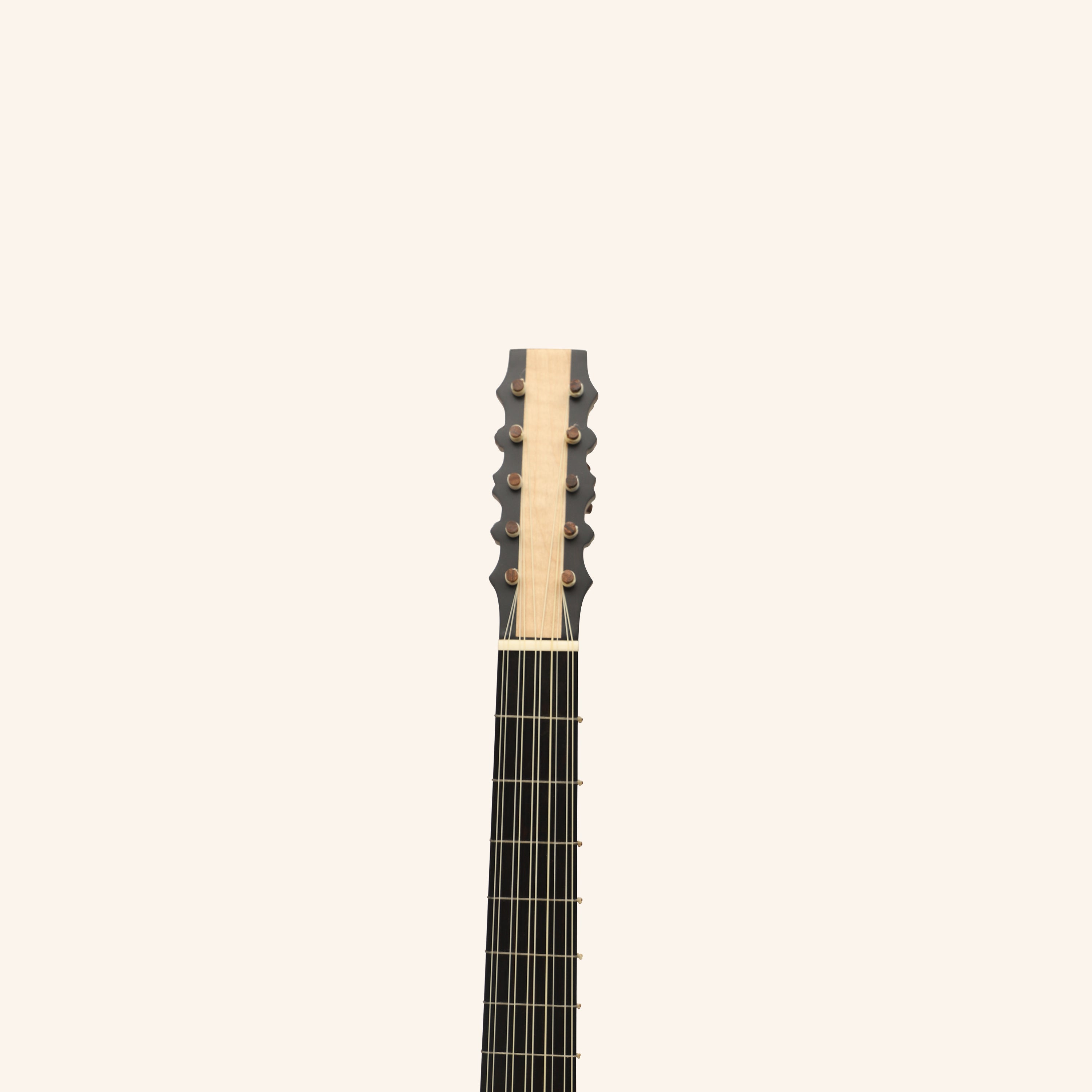 Heartland Sellas Baroque Guitar, 5 Course Left Hand Variegated Walnut Rosewood