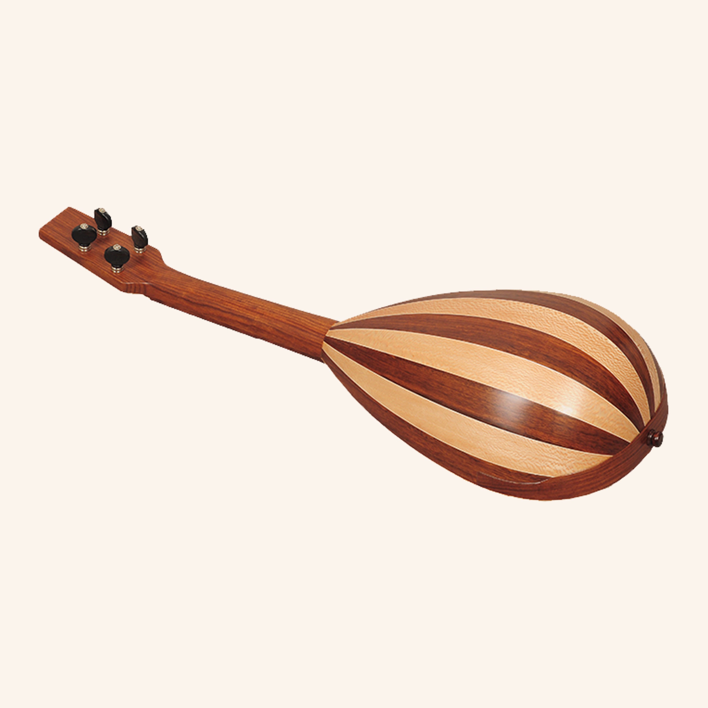 Heartland Baroque Ukulele, 4 String Soprano Variegated Rosewood and Lacewood