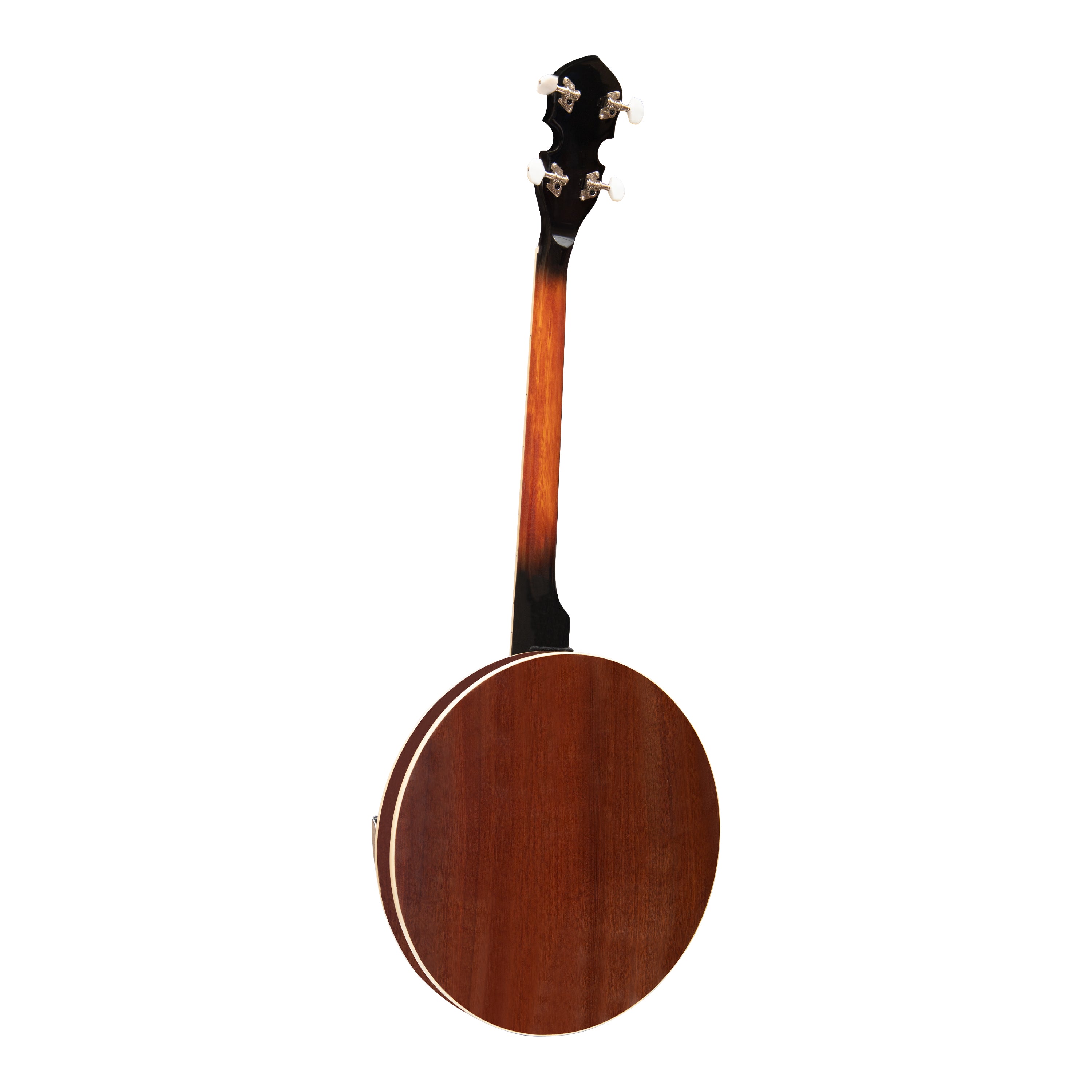 Heartland 4 String 19 Fret Irish Tenor Banjo Left Handed Player Series with Closed Solid Back Sunburst Finish