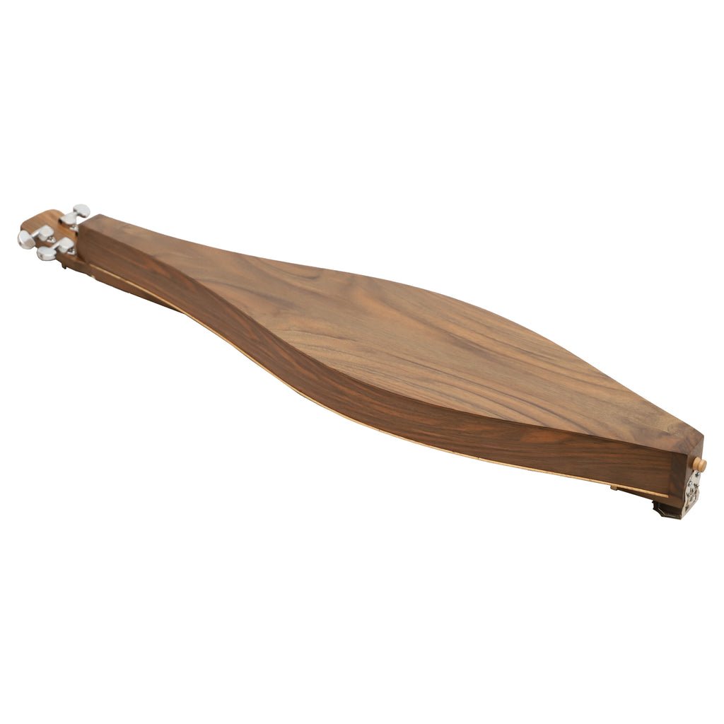 Mountain Dulcimer, 4 String Teardrop Turn Scroll F-Hole Walnut