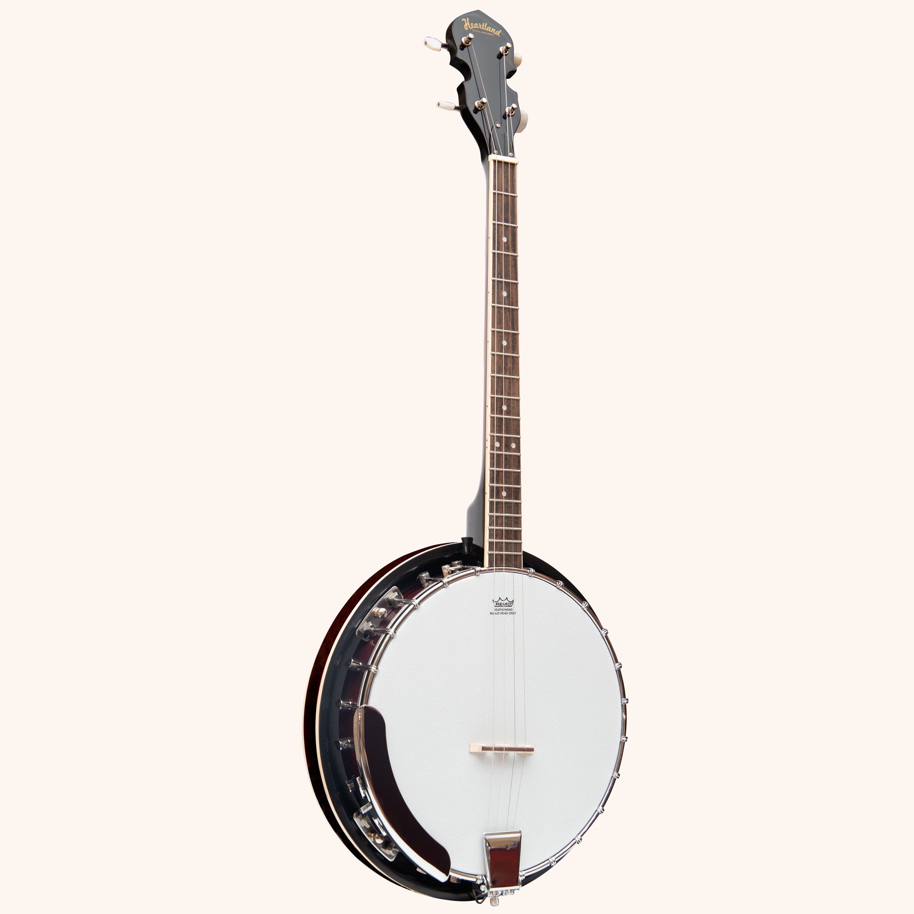Heartland 4 String Banjo 19 Frets Irish Tenor Banjo 24 Bracket with Closed Solid Back
