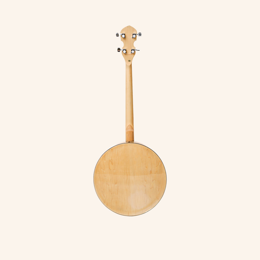 Heartland Deluxe Irish Tenor Banjo 17 Frets Left Handed 24 Bracket Closed Solid Back Maple Finish