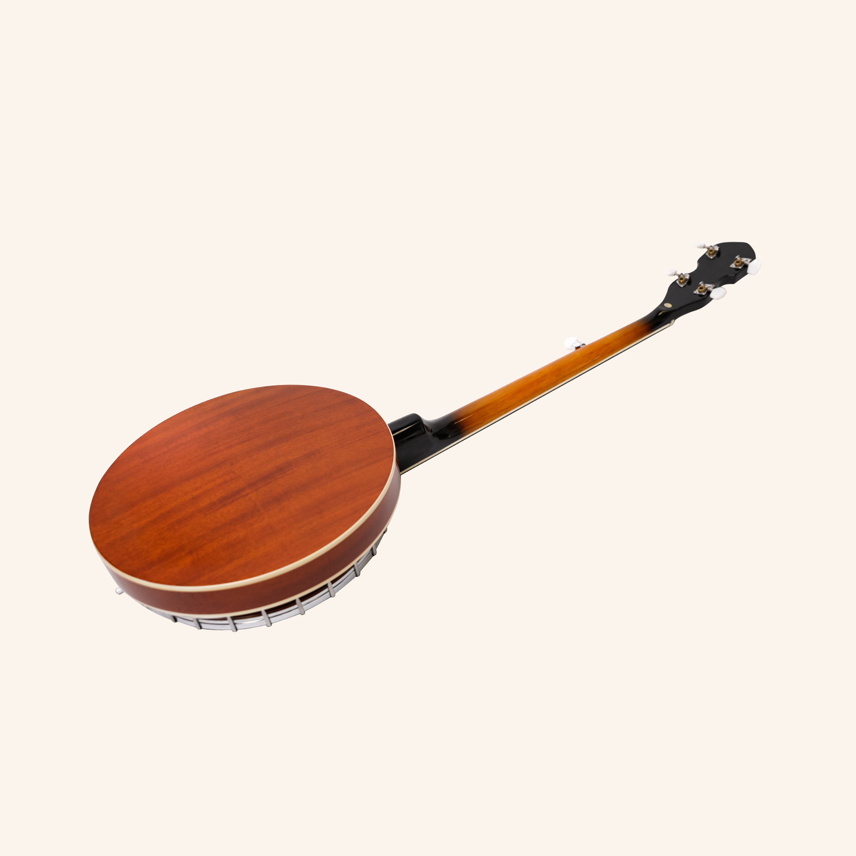 Heartland 5 String Irish Banjo Left Handed Player Series 24 Bracket with Closed Solid Back Sunburst Finish