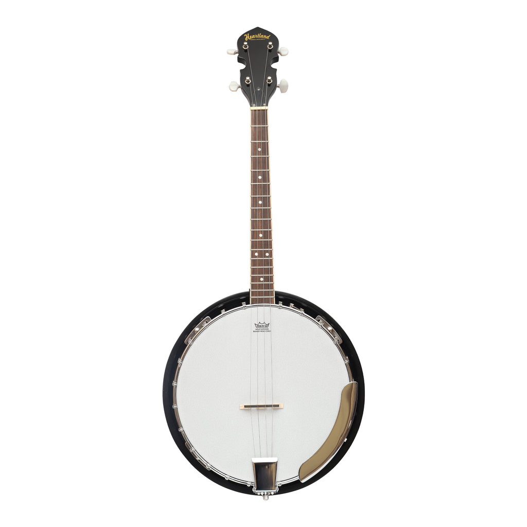 Heartland 4 String Banjo Closed Solid Back 17 Fret, Left Handed 4 String Irish Tenor Banjo Short Scale