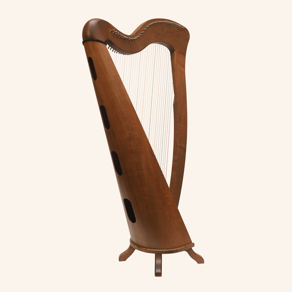 McHugh Harp 34 Strings Walnut Wood Round back