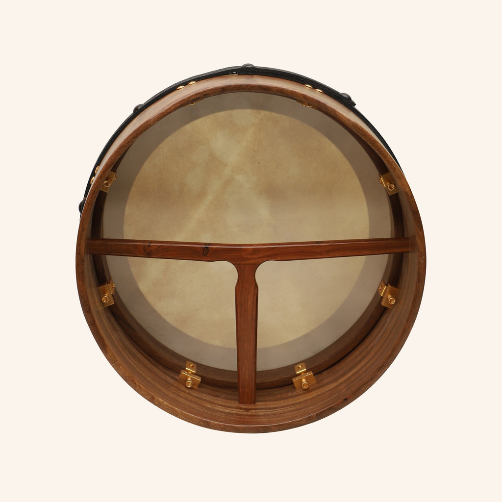 Muzikkon 14"X6" Heartland Tunable Irish Bodhran Drum Deep Rim with T-BAR & Taped Finish Deep Tune