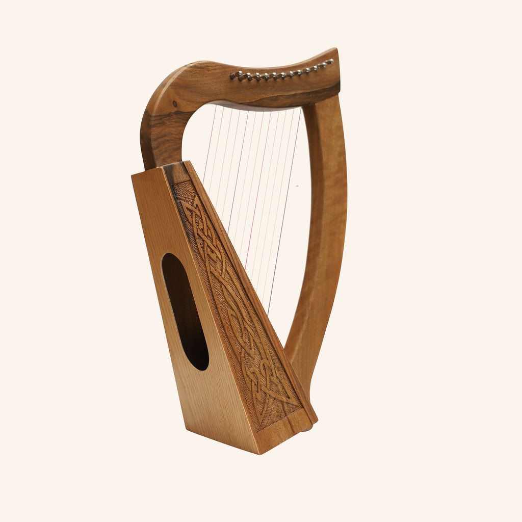 12 String O'Carolan Harp Knotwork, Mini Celtic Harp