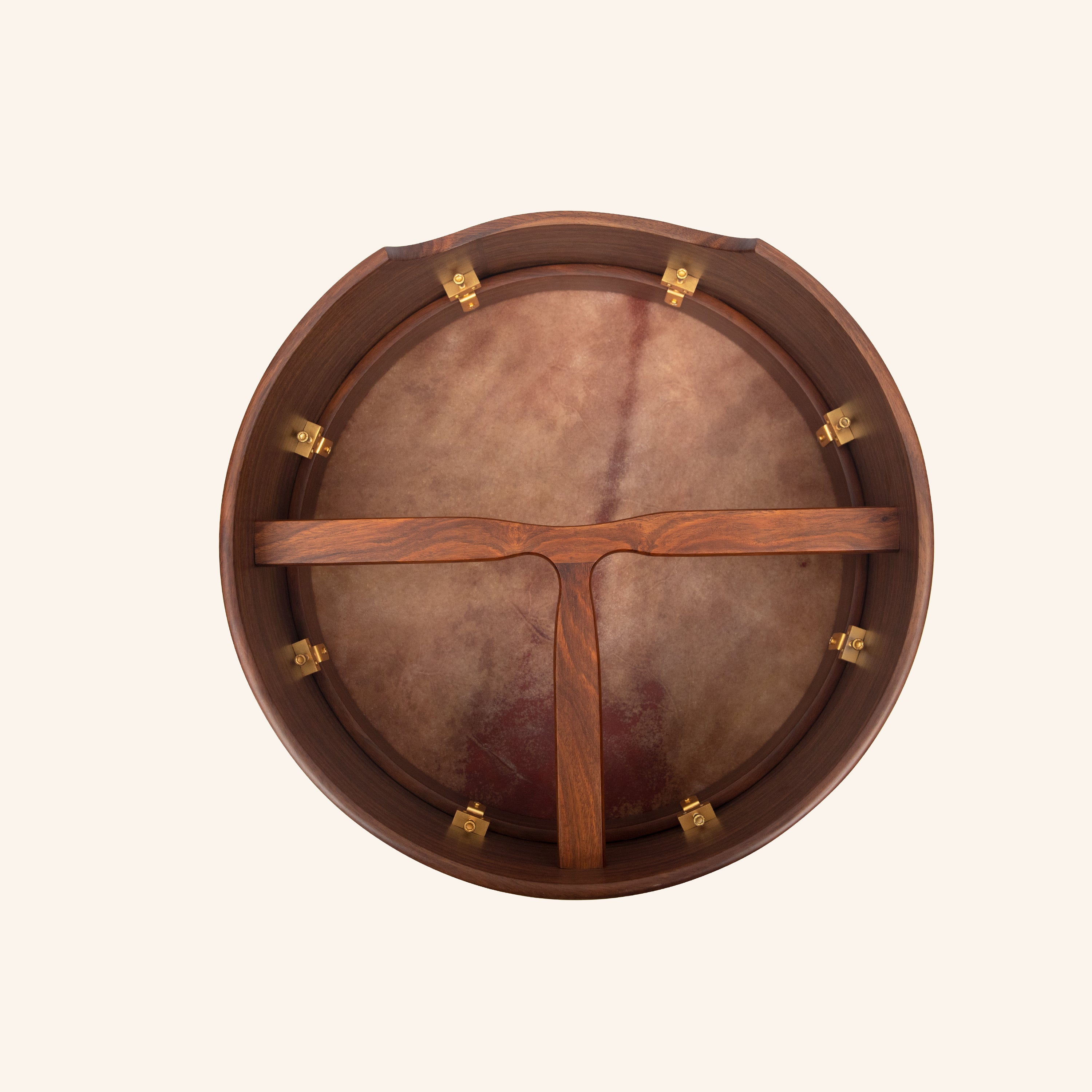 Muzikkon 16"X6" Heartland Tunable Deep Rim Bodhran Rosewood T-Bar Goat Skin