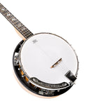 Heartland 5 String Deluxe Irish Banjo 24 Bracket with Closed Solid Back Maple Finish