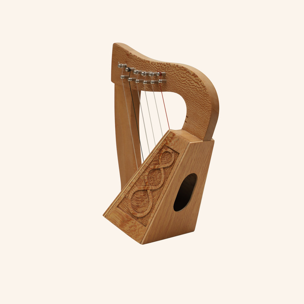 O'Carolan Harp, 6 String Lacewood Knotwork