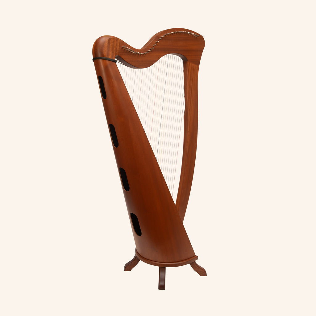 McHugh Harp 34 Strings Mahogany Wood Round back