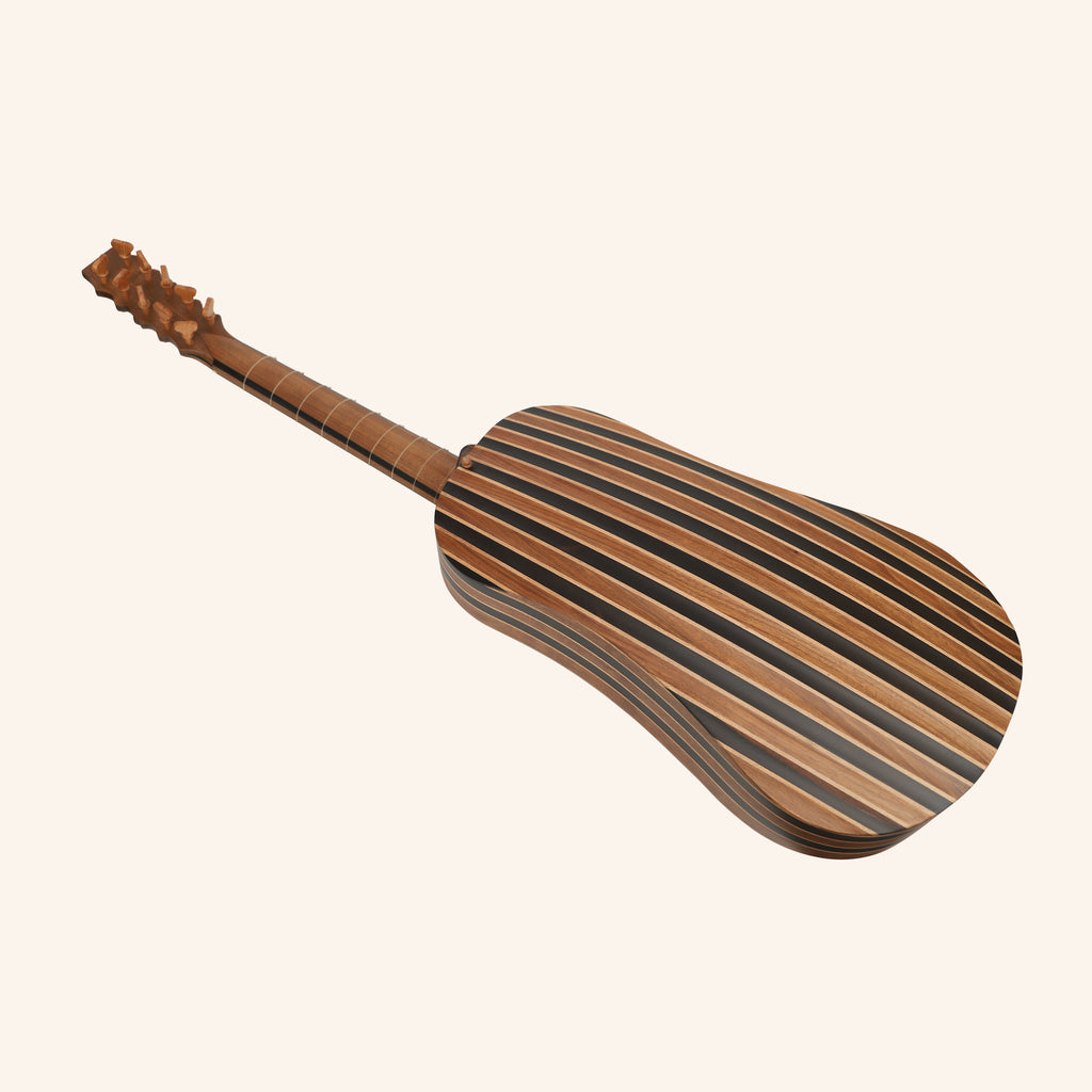 Heartland Sellas Baroque Guitar 5 Course Variegated Walnut Ebony