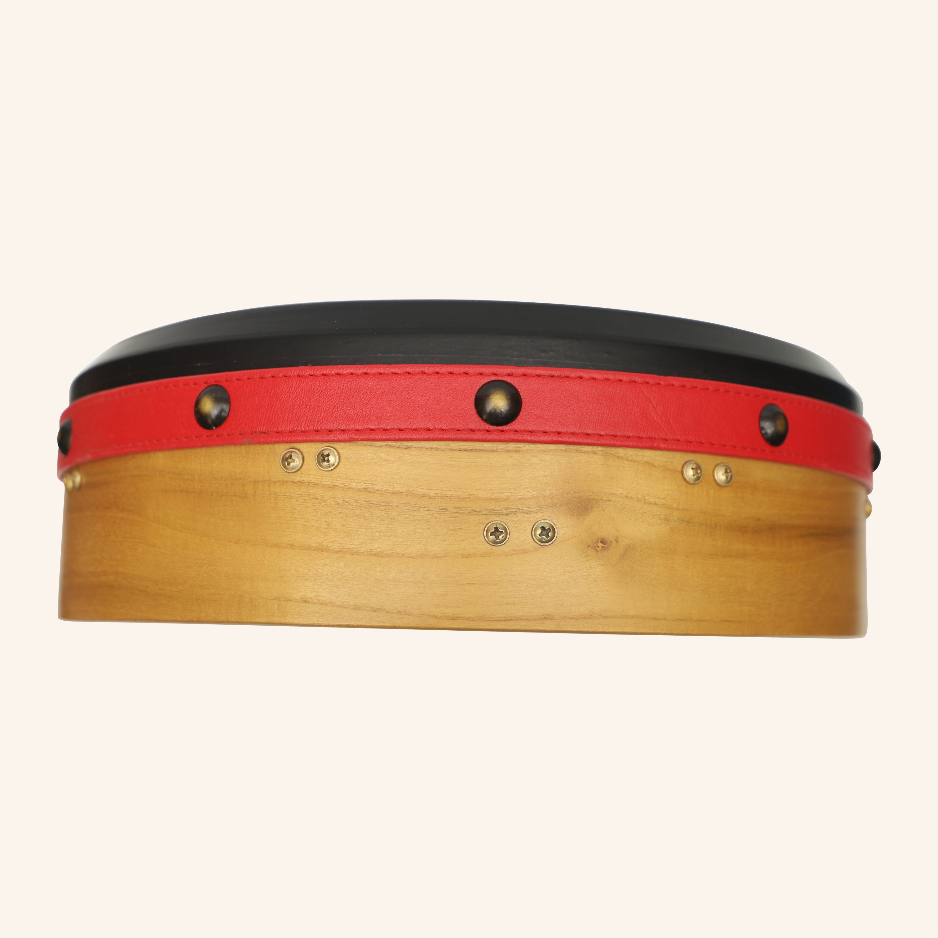Muzikkon 16"X4" Heartland Tunable Irish Bodhran with T-BAR & Taped Finish Deep Tune