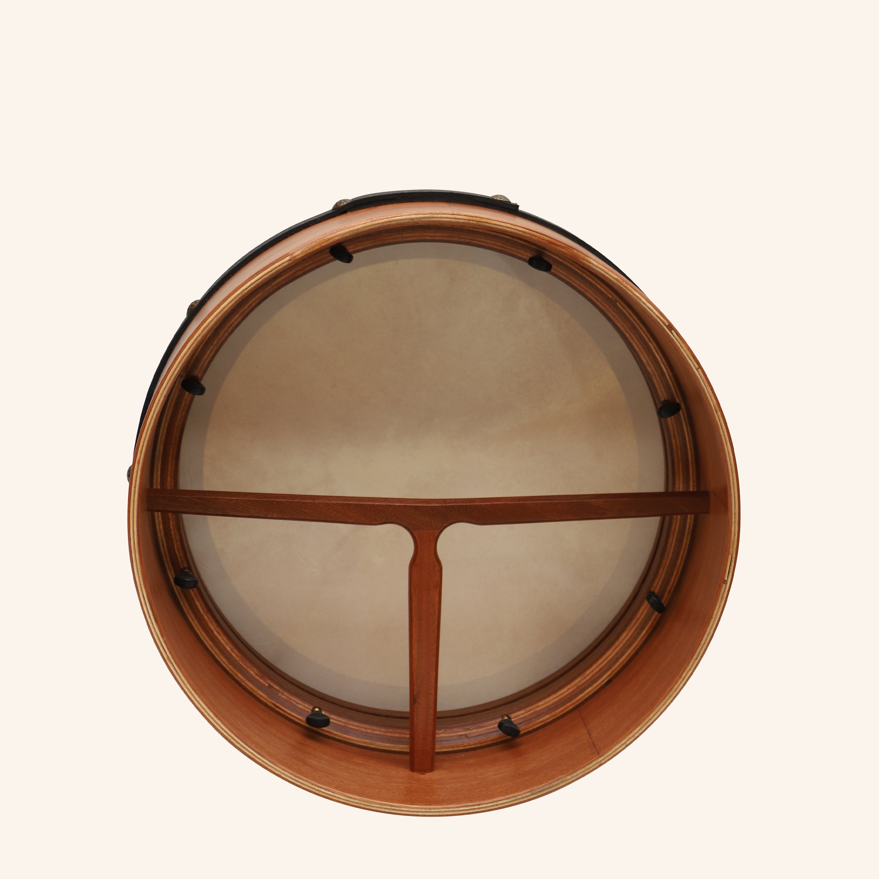 Muzikkon 16”x6" Premium Celtic Irish Bodhran with Easy Tune System Deep Rim T-BAR & Taped Finish
