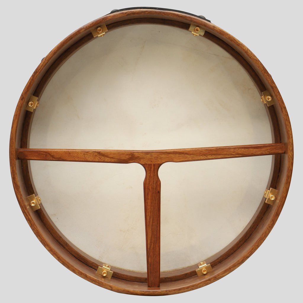 Muzikkon 16"X4" Heartland Tunable Irish Bodhran with T-BAR & Taped Finish Deep Tune