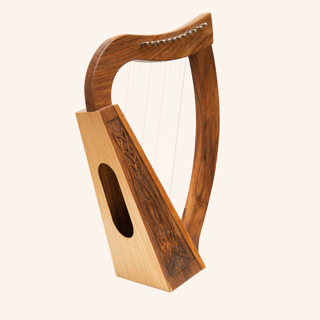 12 String O'Carolan Harp Knotwork, Mini Celtic Harp