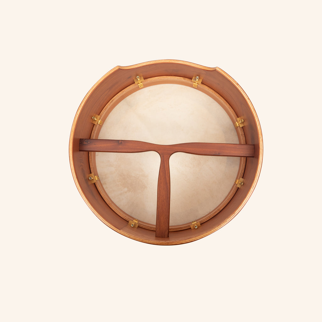 Muzikkon 16"X6" Heartland Tunable Irish Bodhran Drum Deep Rim with T-BAR & Taped Finish Deep Tune, Celtic Irish Bodhran