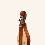 Muzikkon Mountain Dulcimer, 4 Strings Knotwork Scroll R-W Silver Gear