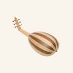 Lute Ukulele, 6 Strings Tenor Variegated Lacewood Walnut