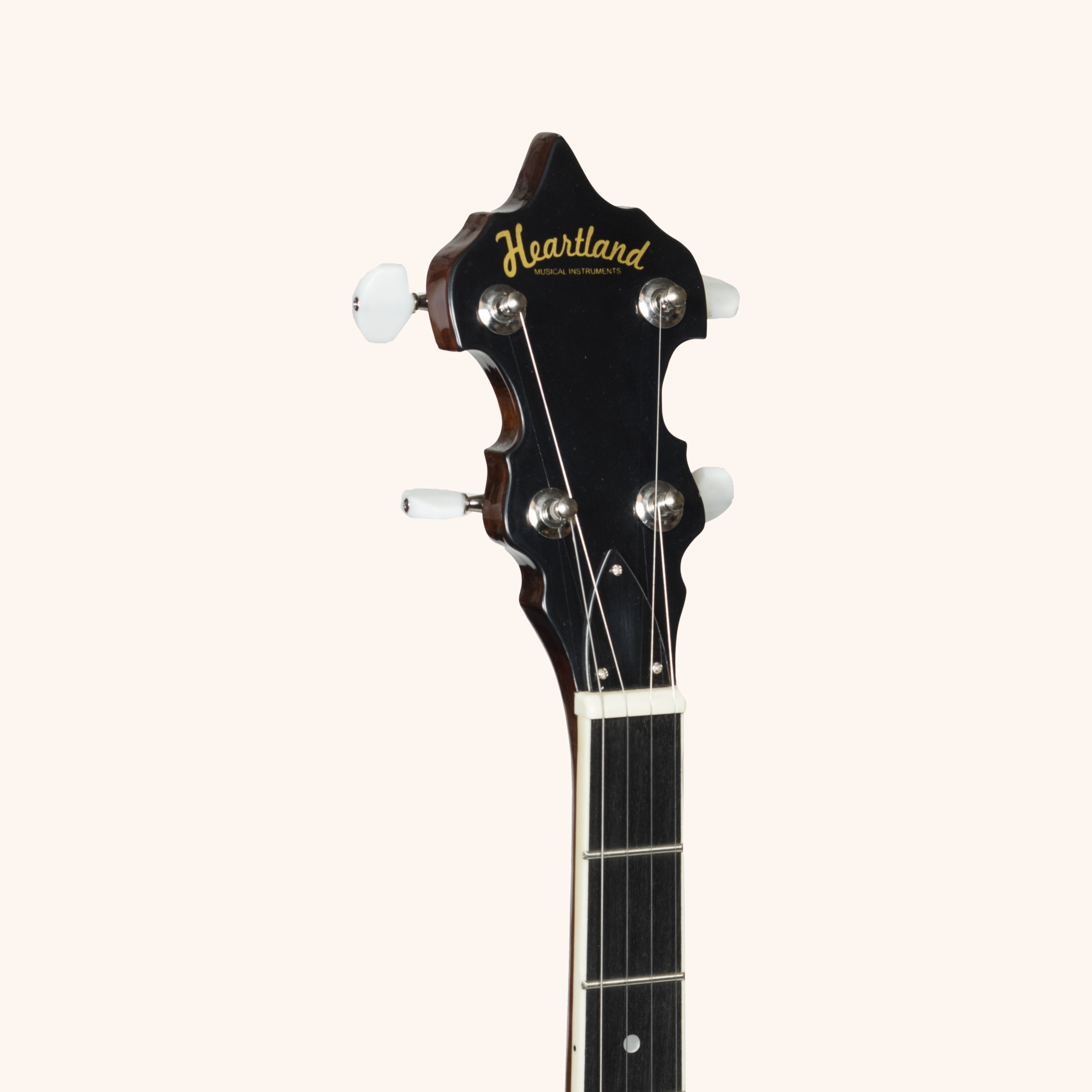 Heartland 5 String Irish Banjo 24 Bracket with Closed Solid Back and Geared 5th Tuner