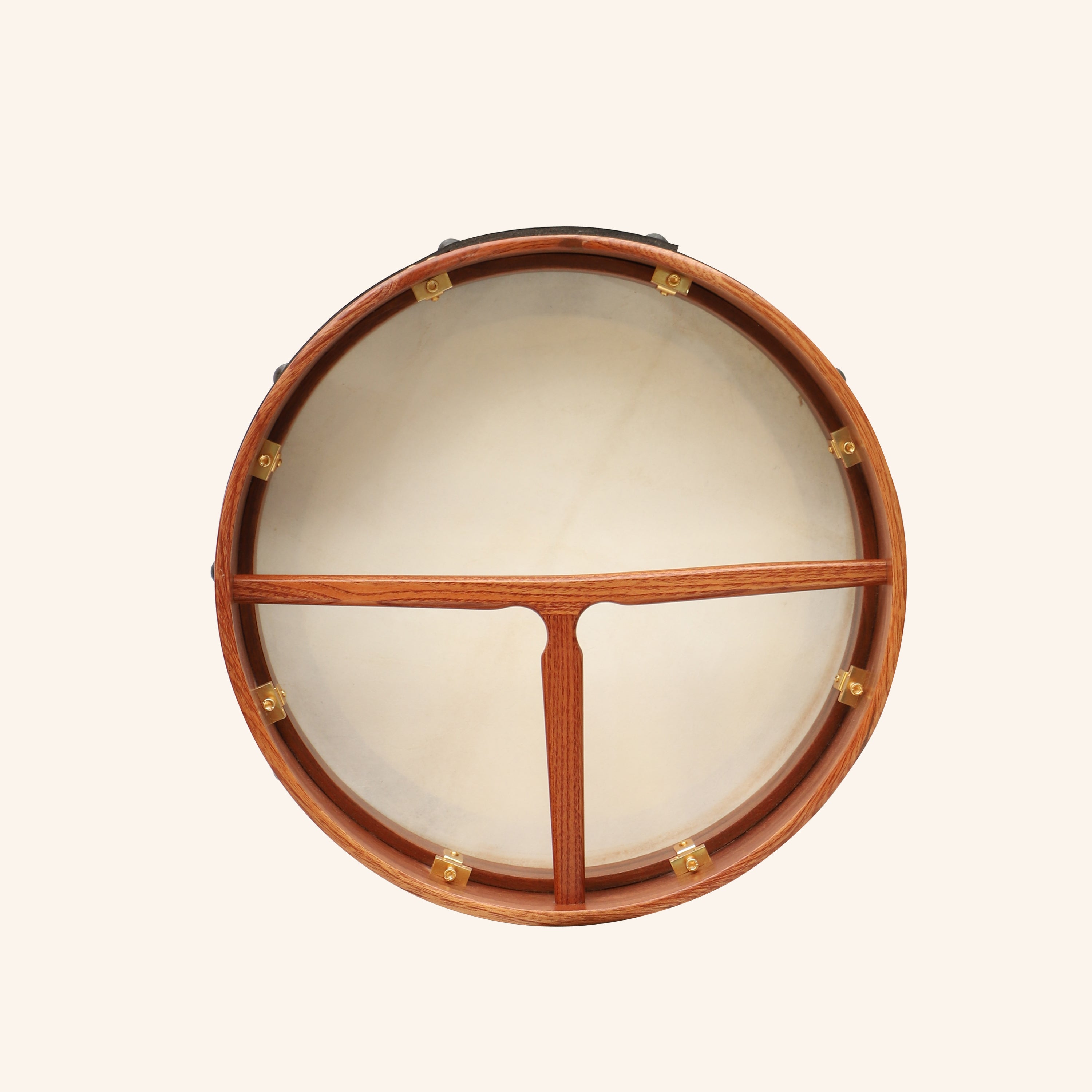 Muzikkon 16"X4" Heartland Tunable Irish Bodhran with T-BAR & Taped Finish Deep Tune