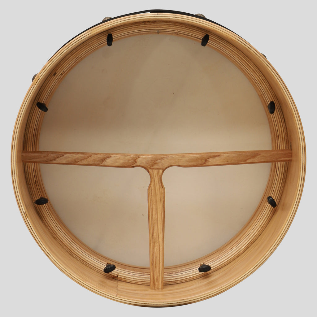 Muzikkon 15”x6" Premium Celtic Irish Bodhran with Easy Tune System Deep Rim T-BAR & Taped Finish