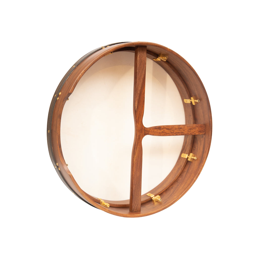 Muzikkon 18"X4" Heartland Tunable Irish Bodhran Drum with T-Bar & Taped Finish Deep Tune