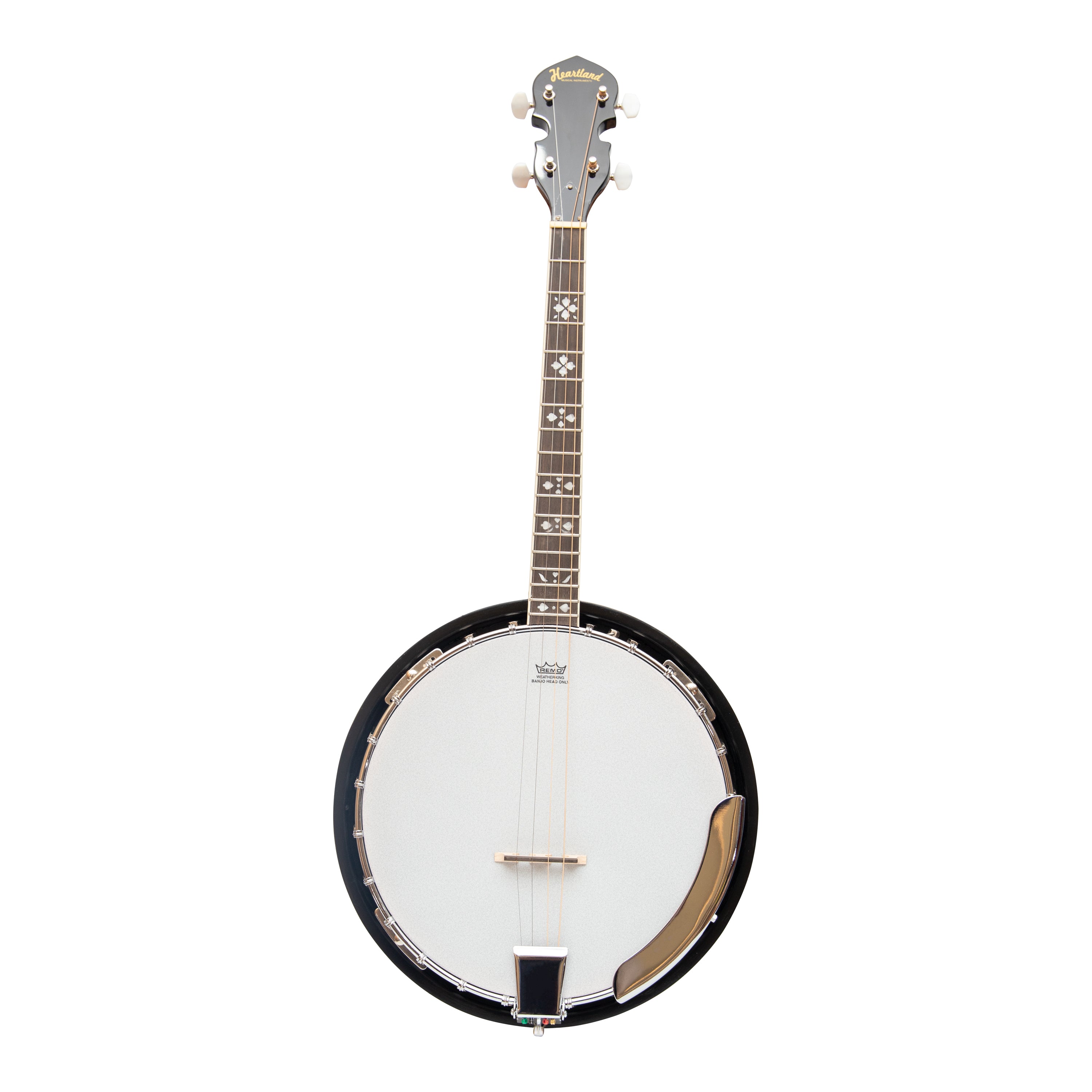 Heartland 4 String 17 Fret Irish Tenor Banjo Left Handed Player Series with Closed Solid Back Sunburst Finish