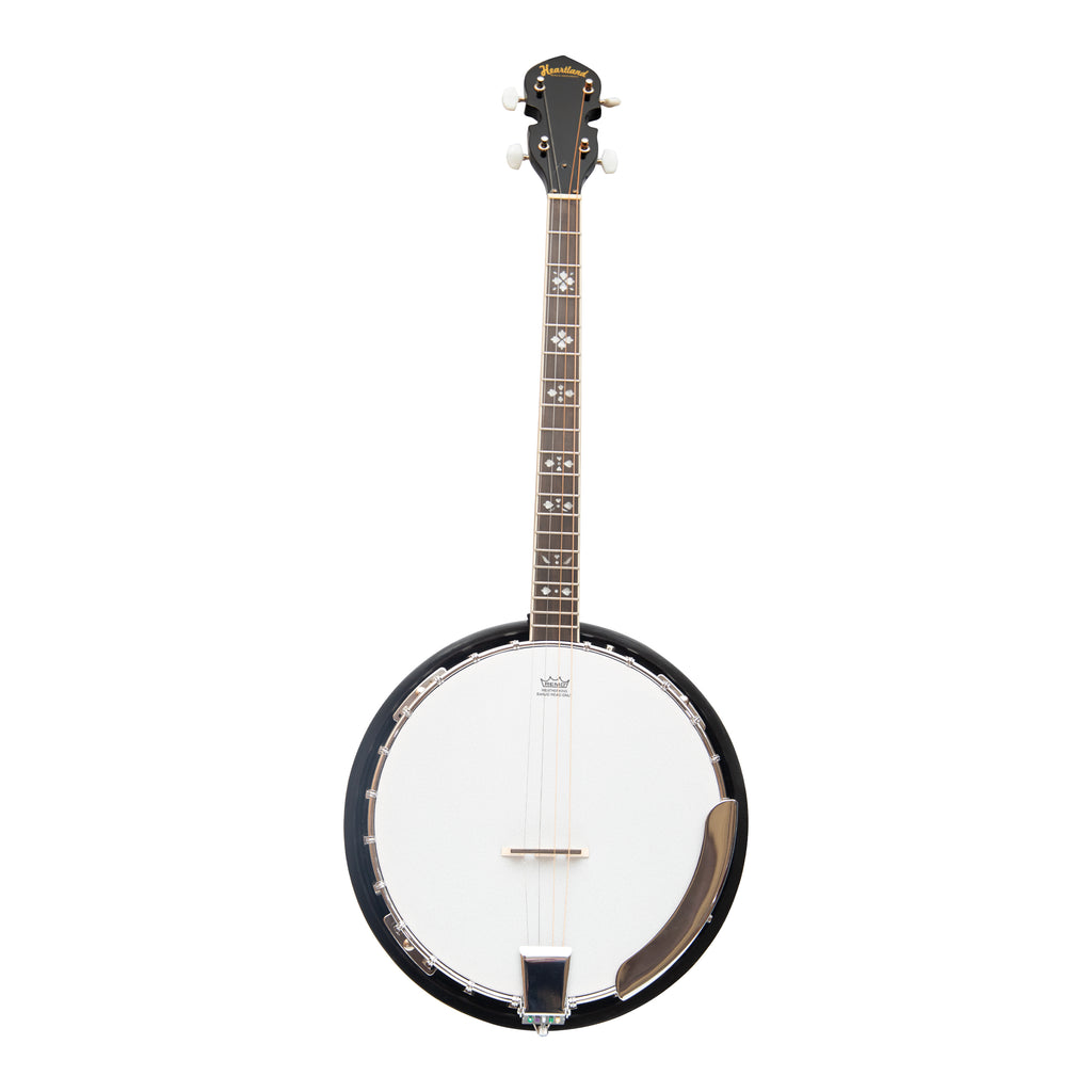 Heartland 4 String 19 Fret Irish Tenor Banjo Left Handed Player Series with Closed Solid Back Sunburst Finish