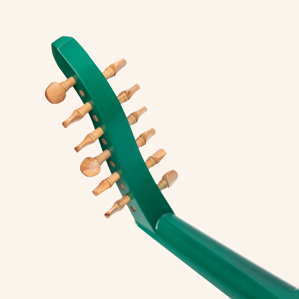 Muzikkon Electric Arabic Frame Oud With Pegs, Lacewood Green