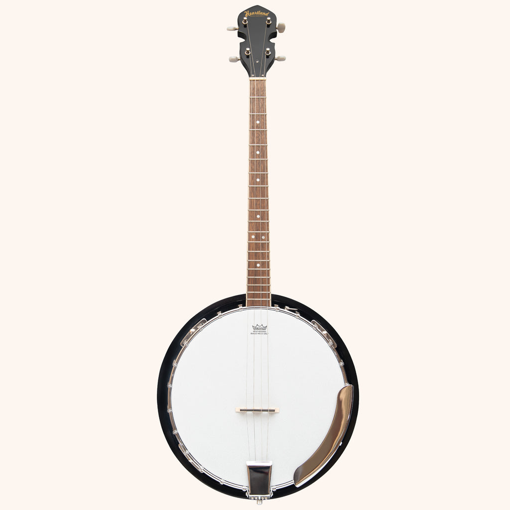 Heartland 4 String Banjo 19 Frets Irish Tenor Banjo Left Handed 24 Bracket With Closed Solid Back