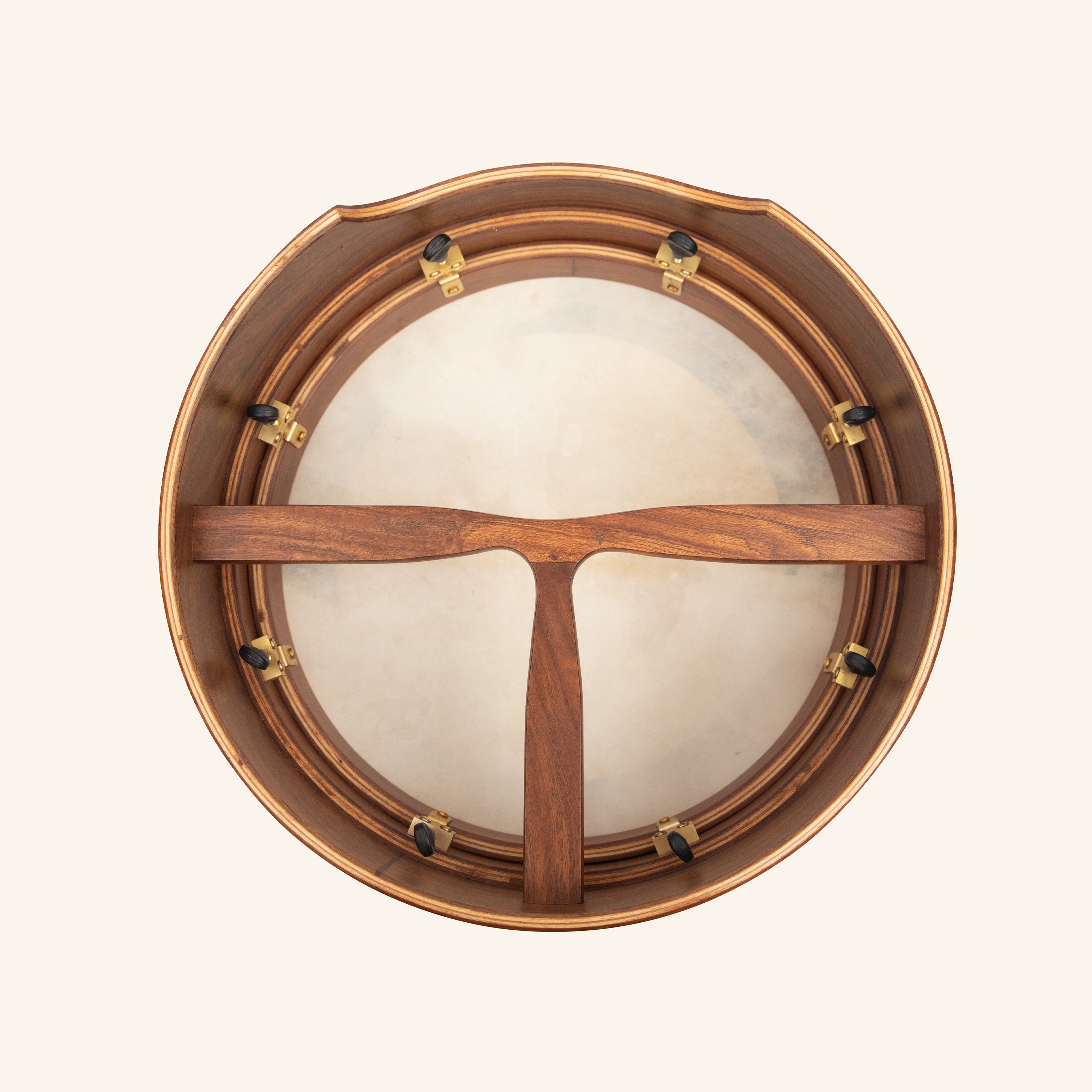 Muzikkon 14”x5" (35.5x12.5 cm) Premium Celtic Irish Bodhran With Easy Tune System Deep Rim T- Bar & Taped Finish