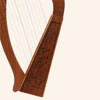 Muzikkon O'Carolan Harp, 11 String Rosewood Celtic Dragon