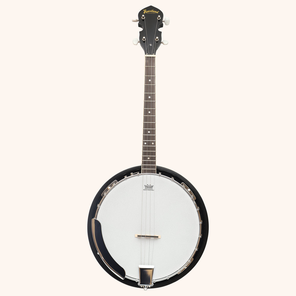 Heartland 4 String Banjo Closed Solid Back 17 Fret, 4 String Irish Tenor Banjo Short scale