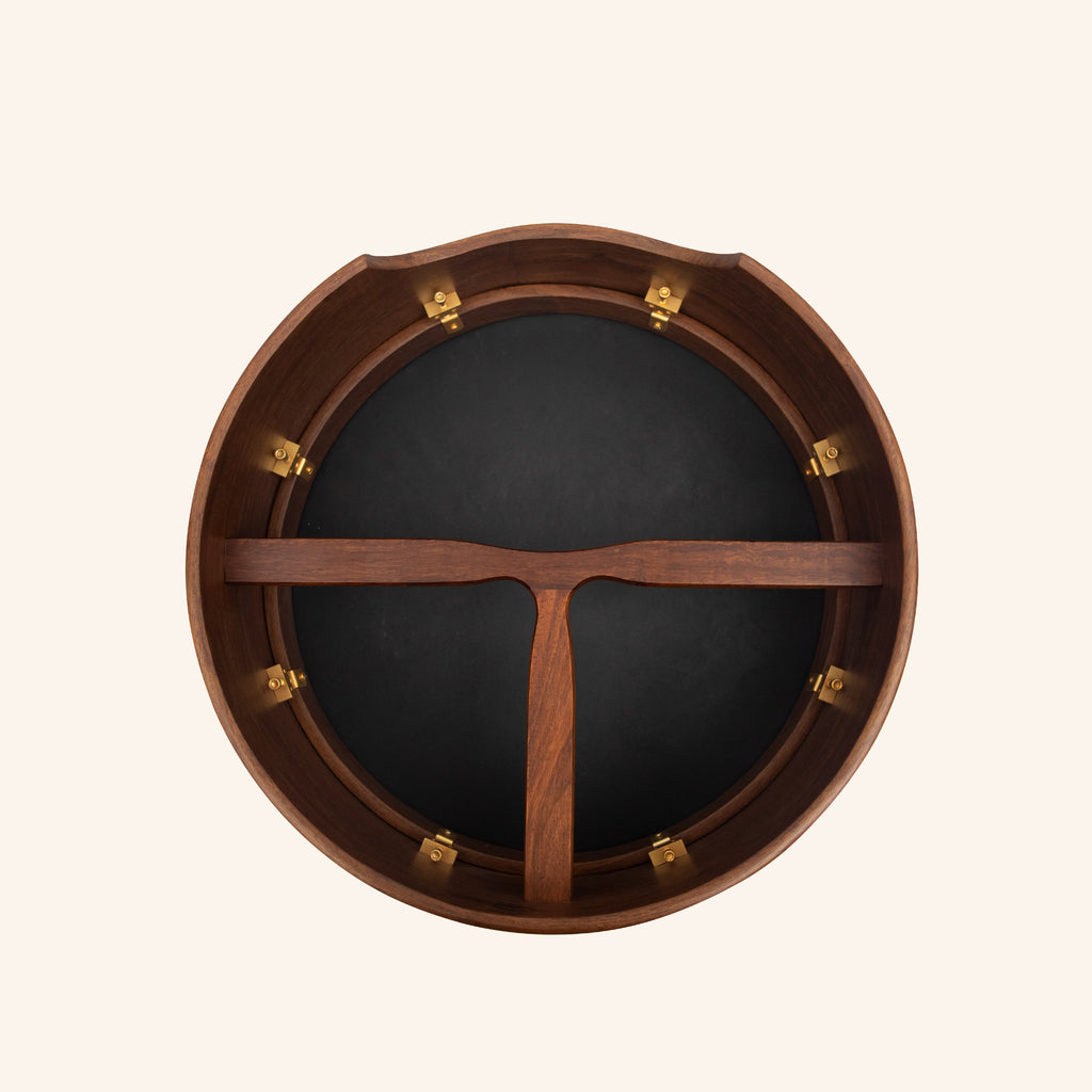 Muzikkon 16"X6" Heartland Tunable Deep Rim Bodhran Rosewood T-Bar Goat Skin