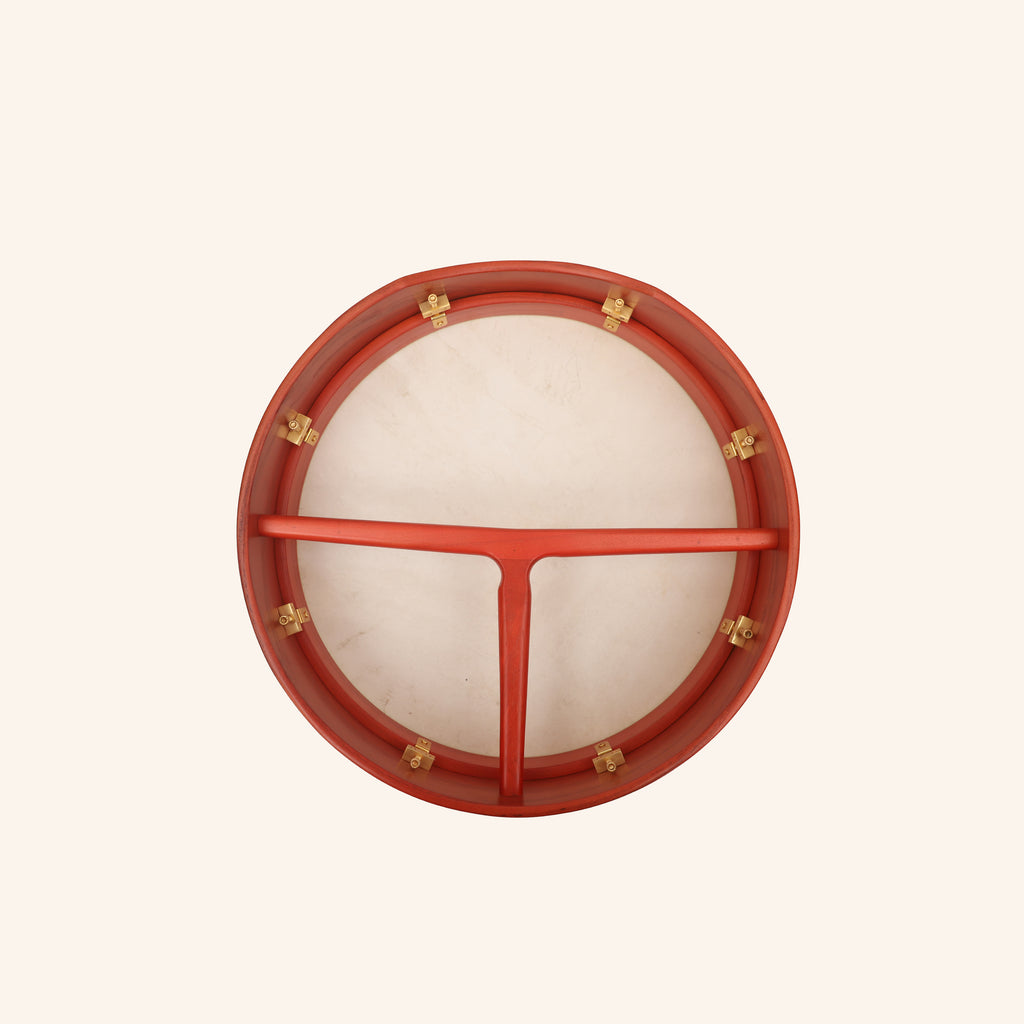 Muzikkon 16"X4" Heartland Tunable Irish Bodhran with T-BAR & Taped Finish Deep Tune