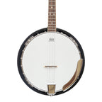 Heartland 4 String Banjo Closed Solid Back 17 Fret, Left Handed 4 String Irish Tenor Banjo Short Scale