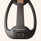 Muzikkon Electric Arabic Frame Oud With Pegs, Lacewood Black