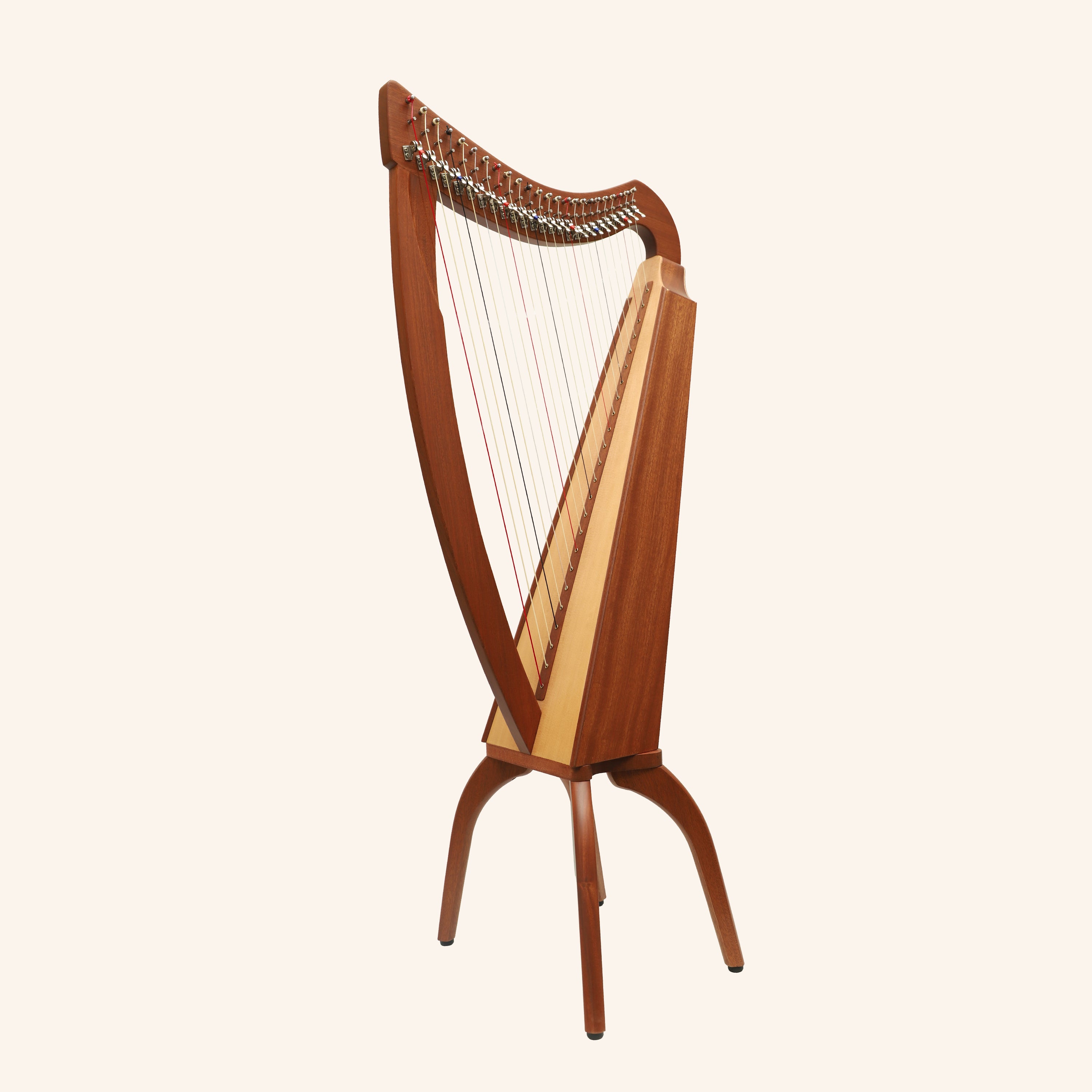 Muzikkon 24 String Trinity Cèilidh Harp Mahogany