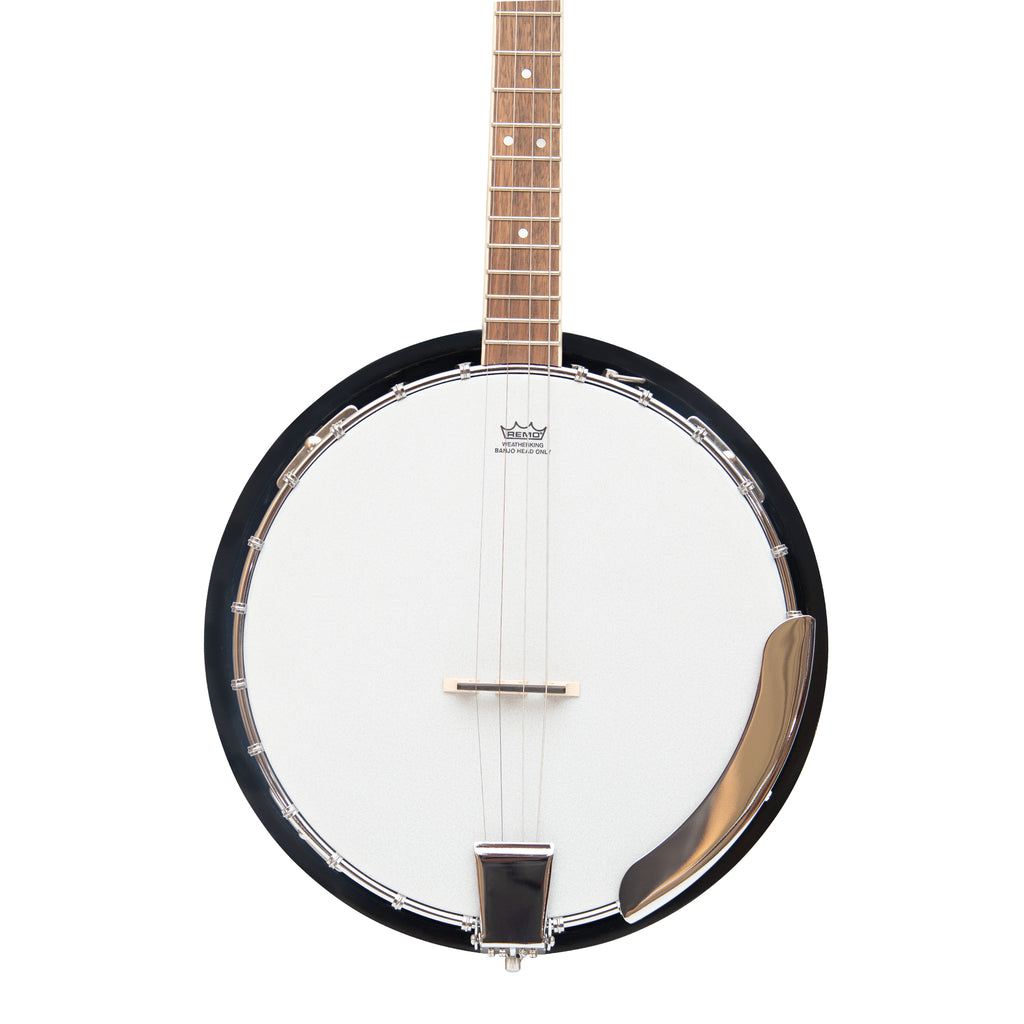 Heartland 4 String Banjo 19 Frets Irish Tenor Banjo Left Handed 24 Bracket With Closed Solid Back