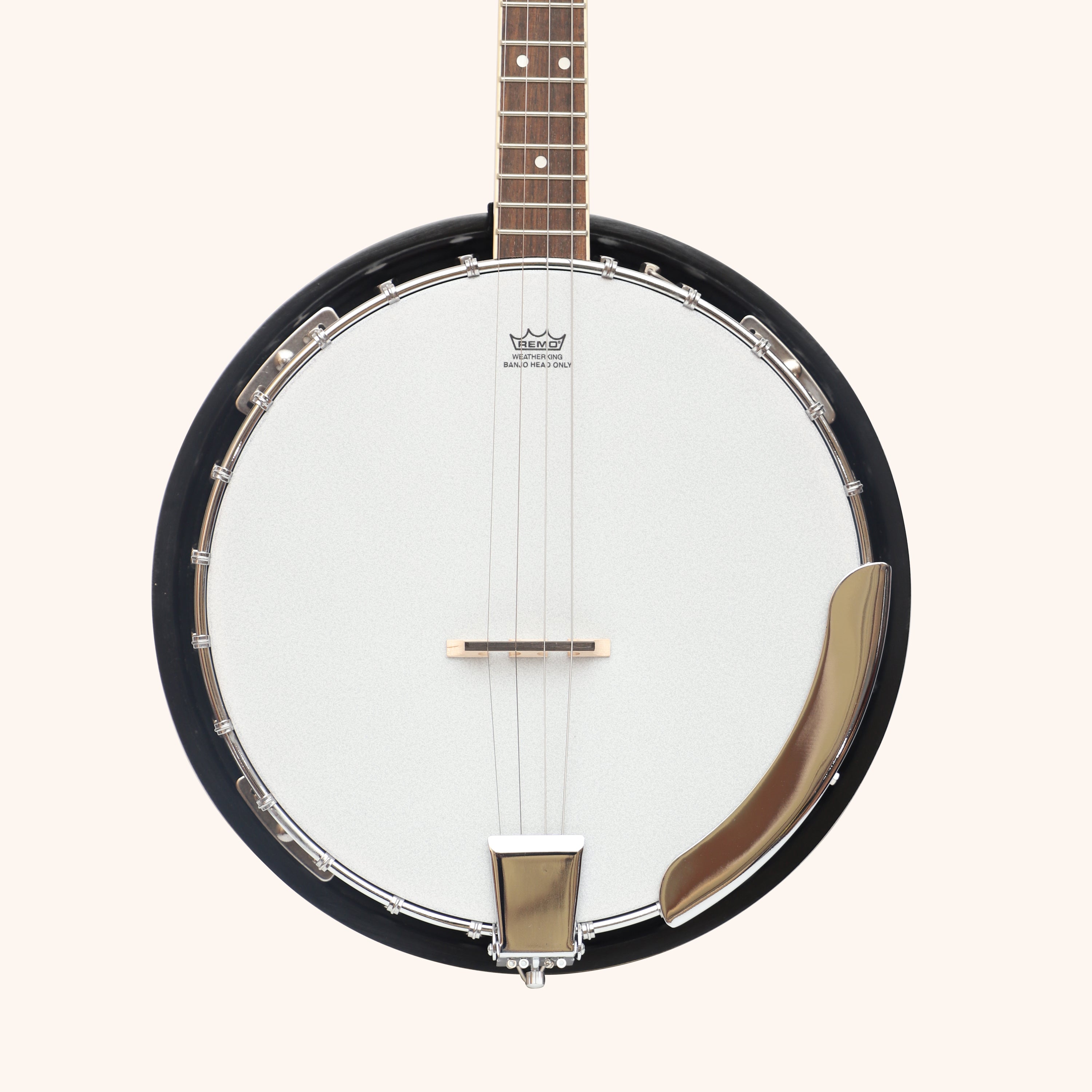 Heartland 4 String Banjo Closed Solid Back 17 Fret, Left Handed 4 String Irish Tenor Banjo Short Scale