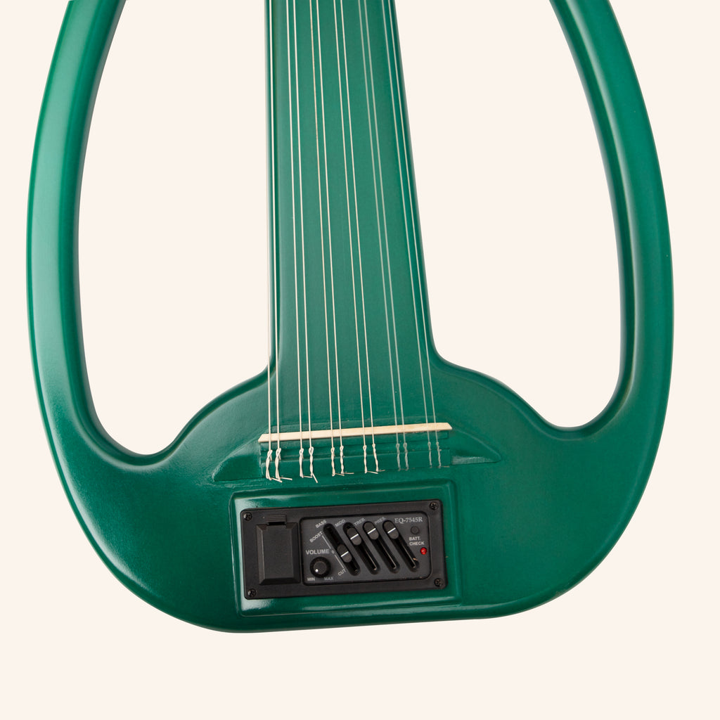 Muzikkon Electric Arabic Frame Oud With Pegs, Lacewood Green
